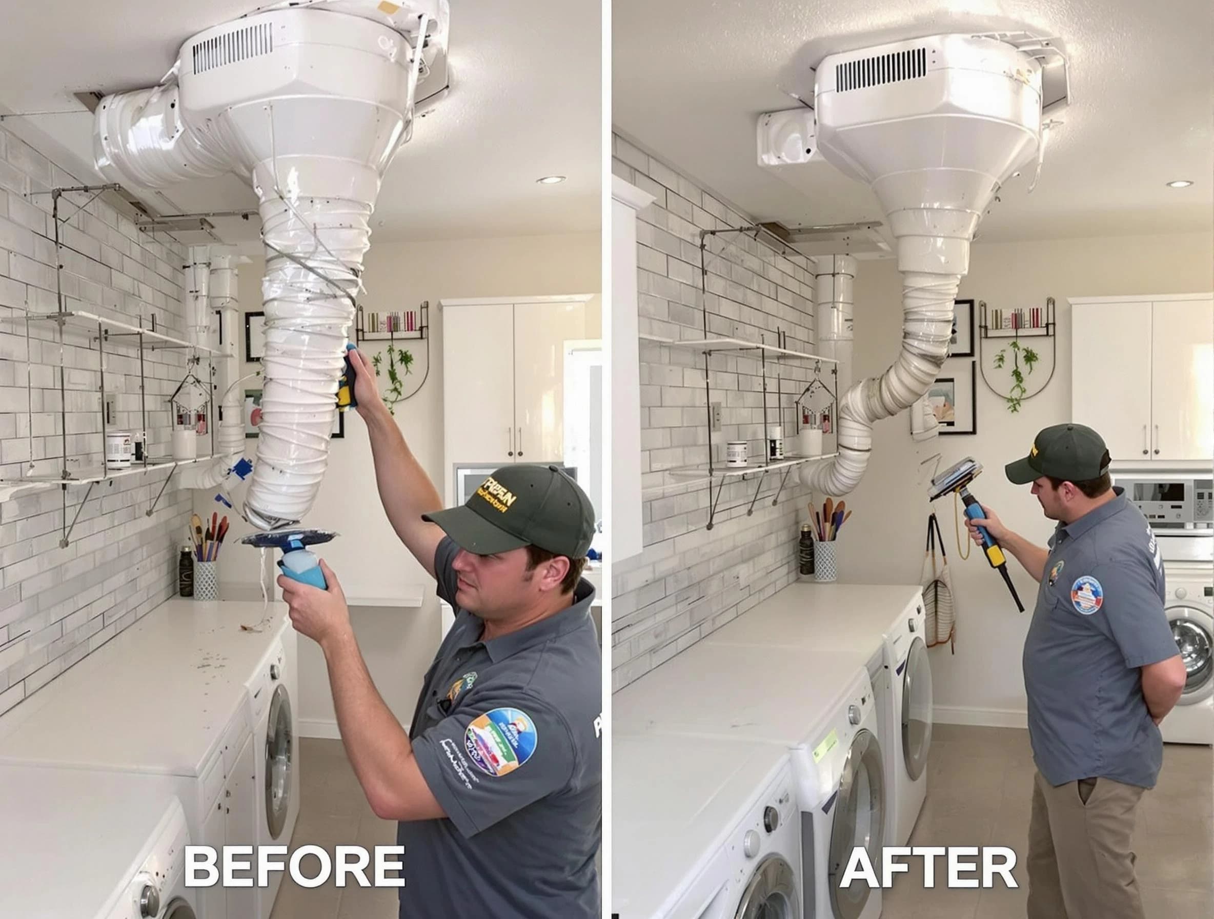 Professional dryer exhaust vent cleaning by Hampton Dryer Vent Cleaning in Hampton